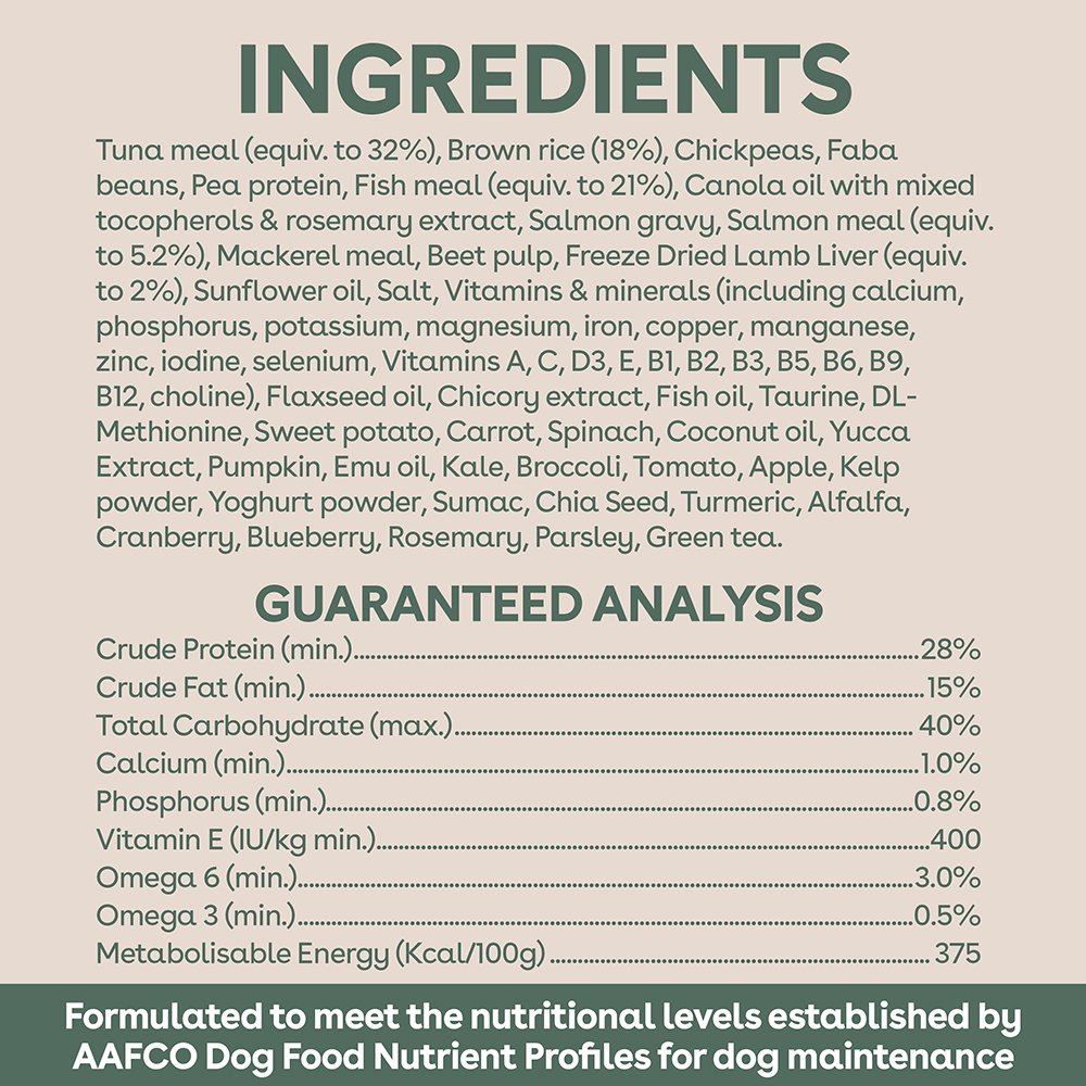 Freeze-Dried Raw-Coated Kibble Tuna & Salmon Flavour For Adult Dogs - Image 11